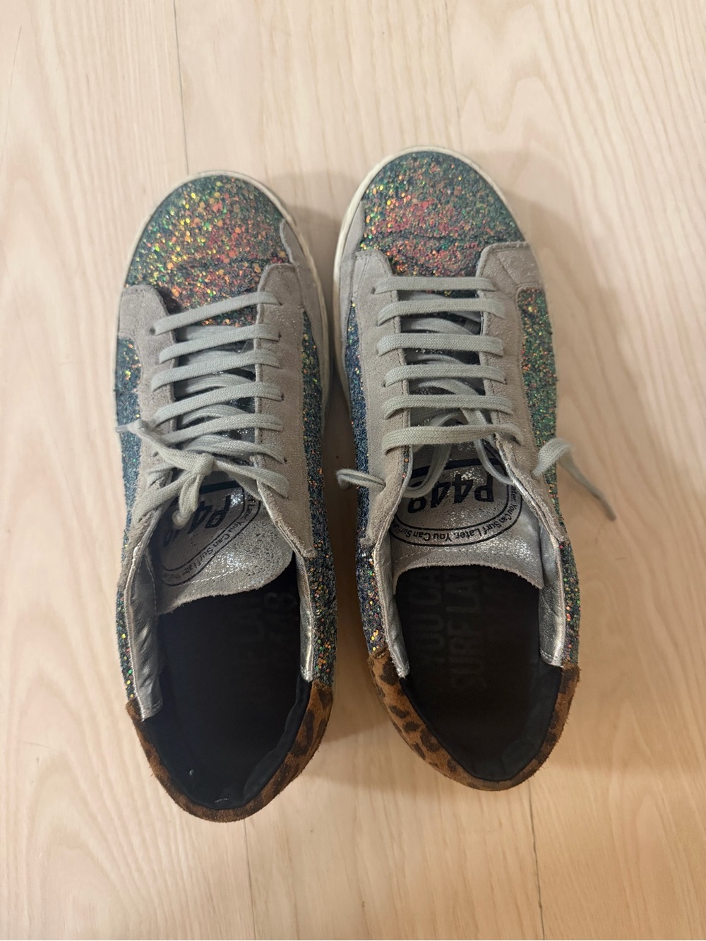 P448 John Multi Glitter Leopard Sneakers
